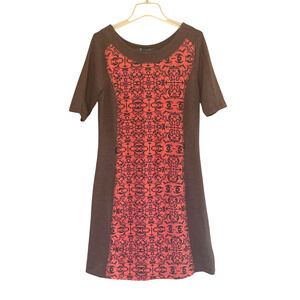 TITLE NINE Women's Size Medium Orange Brown Short Sleeve Autumn Activewear Dress